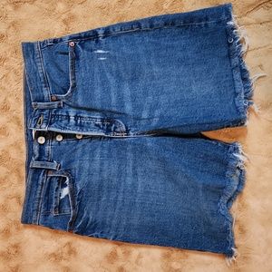Old Navy button fly high rise jean shorts